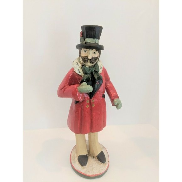 House of Hatten 12"tall Victorian Man On Christmas Day Denise Calla 1991 Caroler - Picture 5 of 7